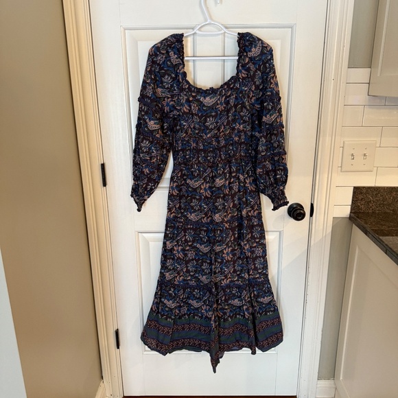 Sea New York Noah Smocked Midi Dress In Navy 31760 - Picture 11 of 15
